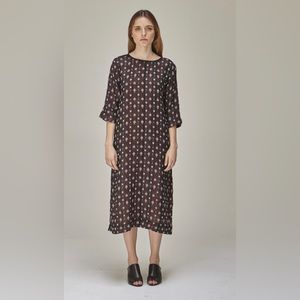 Ace & Jig Eden dress in Anisette double gauze print. Gorgeous comfy fabric.